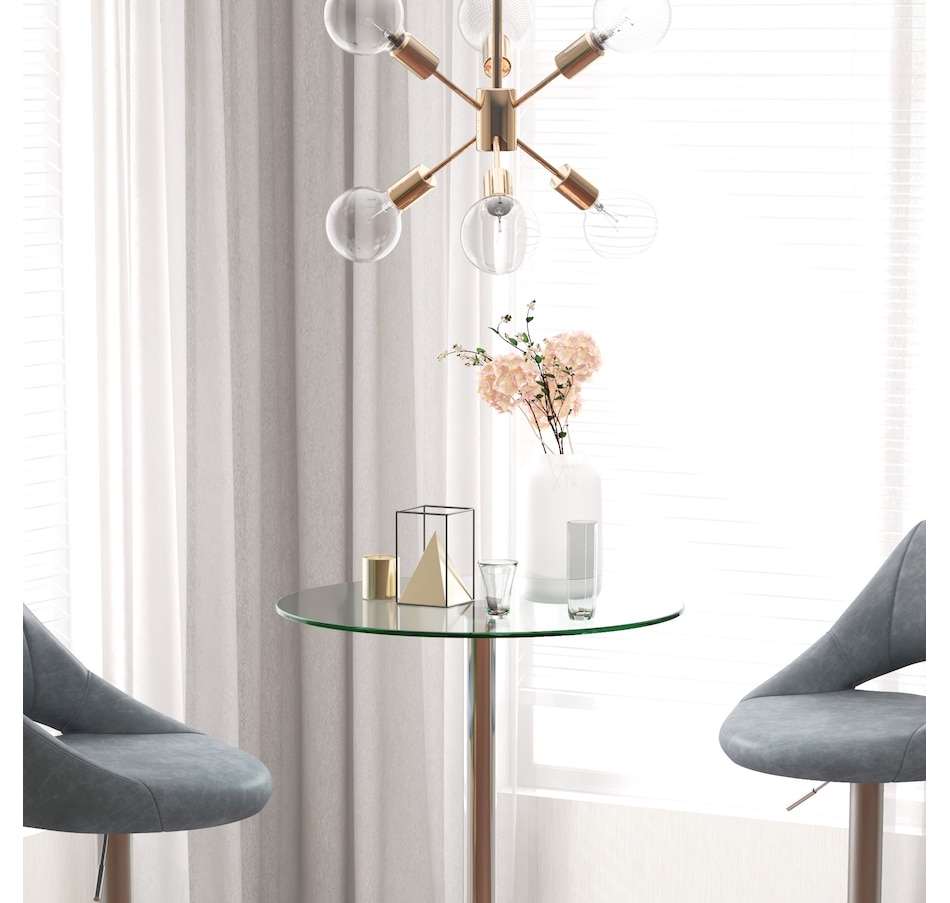 Image 935030_ALTMORE8.jpg, Product 935-030 / Price $99.99, HOMCOM Glass Bar Table for 2 People, High Pub Table with Steel Base, Clear from HOMCOM on TSC.ca's Home & Garden department