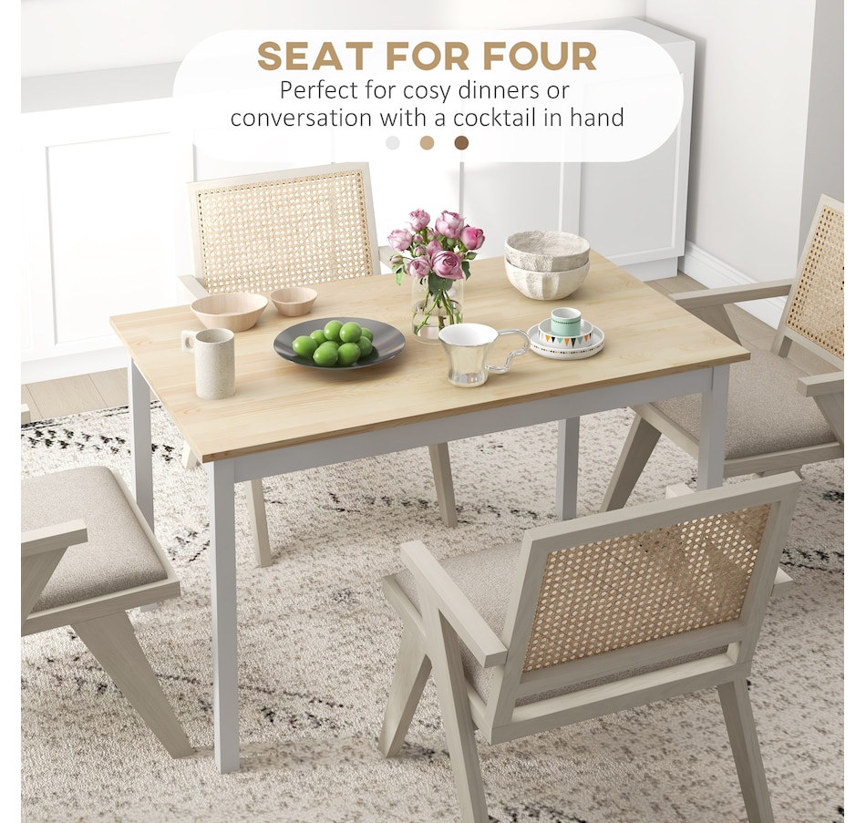 Image 935033_ALTMORE3.jpg, Product 935-033 / Price $129.99, HOMCOM Dining Table Farmhouse Kitchen Table w/ Wood Frame for Dining Room from HOMCOM on TSC.ca's Home & Garden department