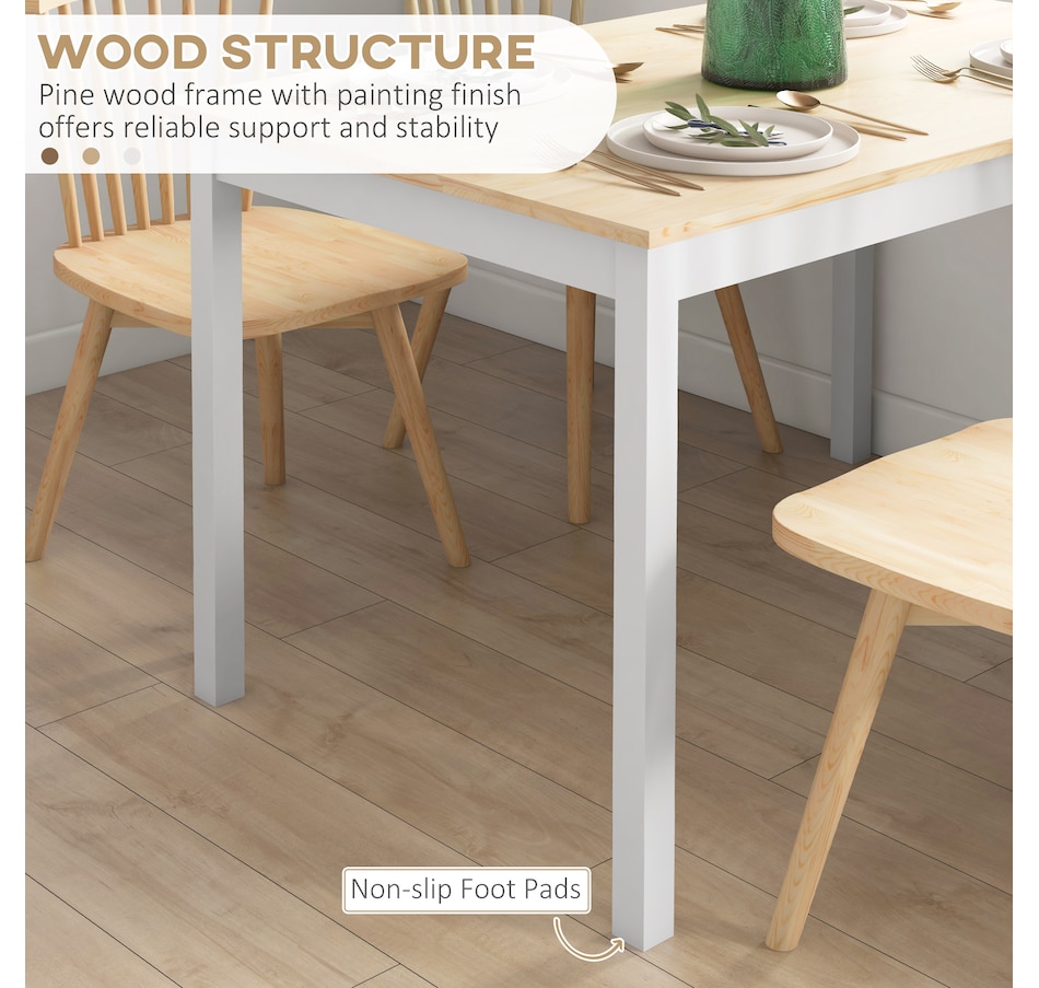 Image 935033_ALTMORE4.jpg, Product 935-033 / Price $129.99, HOMCOM Dining Table Farmhouse Kitchen Table w/ Wood Frame for Dining Room from HOMCOM on TSC.ca's Home & Garden department