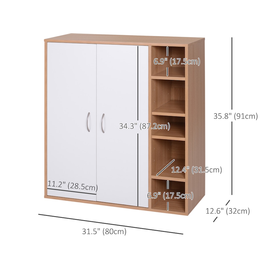 Image 935056_ALTMORE2.jpg, Product 935-056 / Price $119.99, 35" Free Standing Storage Cabinet Living Room Closet Organizer Adjustable from HOMCOM on TSC.ca's Home & Garden department