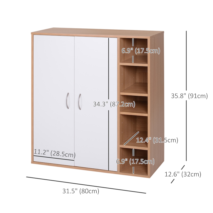 Image 935056_ALTMORE2.jpg, Product 935-056 / Price $140.99, 35" Free Standing Storage Cabinet Living Room Closet Organizer Adjustable from HOMCOM on TSC.ca's Home & Garden department