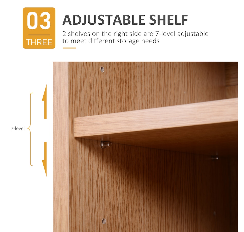 Image 935056_ALTMORE5.jpg, Product 935-056 / Price $119.99, 35" Free Standing Storage Cabinet Living Room Closet Organizer Adjustable from HOMCOM on TSC.ca's Home & Garden department