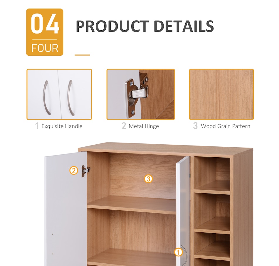 Image 935056_ALTMORE6.jpg, Product 935-056 / Price $119.99, 35" Free Standing Storage Cabinet Living Room Closet Organizer Adjustable from HOMCOM on TSC.ca's Home & Garden department