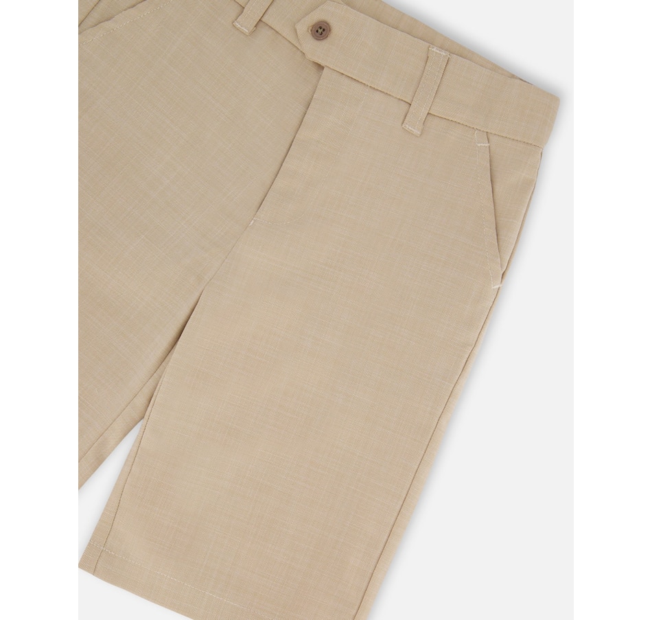 Image 936027_ALTMORE4.jpg, Product 936-027 / Price $51.00, Slant Pocket Bermuda Shorts Light Taupe from Deux par Deux on TSC.ca's Fashion department