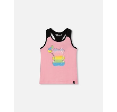 Women's Cotton Scoop Neck Racerback Crop Top - Sleeveless Tank (CANDYPINK, Large)