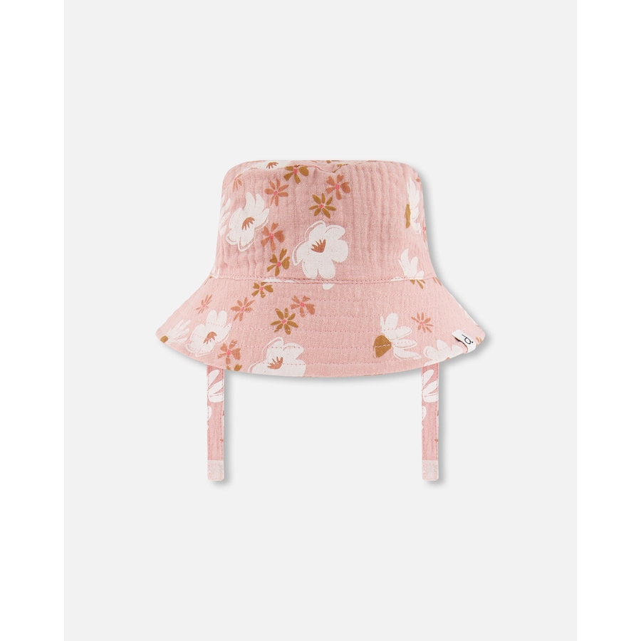 Image 936401.jpg, Product 936-401 / Price $28.00, Printed Muslin Bucket Hat Pink And White Flowers from Deux par Deux on TSC.ca's Fashion department