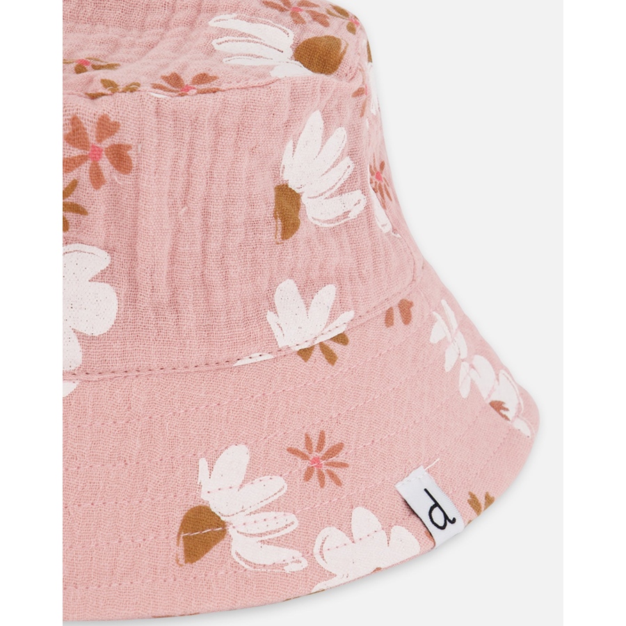Image 936401_ALTMORE3.jpg, Product 936-401 / Price $28.00, Printed Muslin Bucket Hat Pink And White Flowers from Deux par Deux on TSC.ca's Fashion department