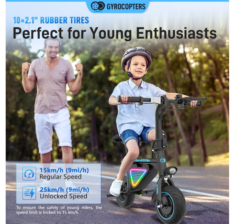 Image 936771_ALTMORE16.jpg, Product 936-771 / Price $449.99, Gyrocopters Radi8 Electric Ride-on | UL 2272 approved | 25 km Range | 25 km/h Speed | Rear Disc Brakes | LED Lights | LCD Display | Anti-theft GPS Tracker from Gyrocopters on TSC.ca's Health & Fitness department