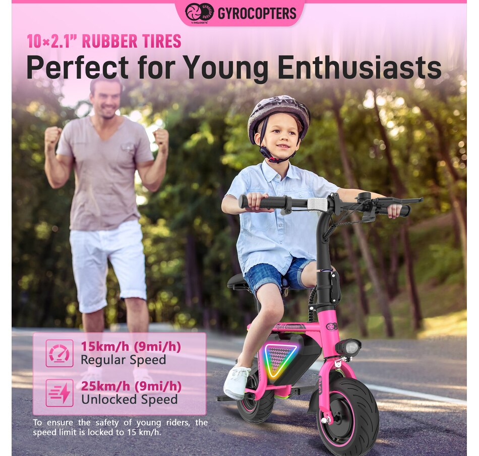 Image 936771_ALTMORE23.jpg, Product 936-771 / Price $449.99, Gyrocopters Radi8 Electric Ride-on | UL 2272 approved | 25 km Range | 25 km/h Speed | Rear Disc Brakes | LED Lights | LCD Display | Anti-theft GPS Tracker from Gyrocopters on TSC.ca's Health & Fitness department