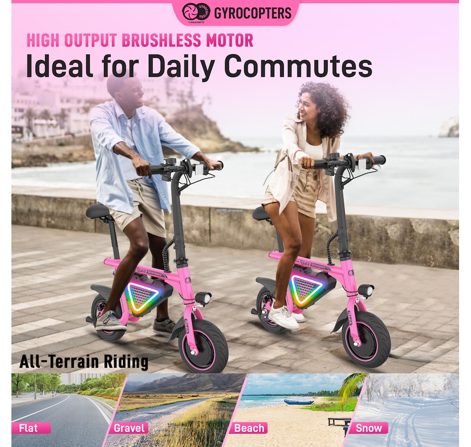 Image 936771_ALTMORE24.jpg, Product 936-771 / Price $449.99, Gyrocopters Radi8 Electric Ride-on | UL 2272 approved | 25 km Range | 25 km/h Speed | Rear Disc Brakes | LED Lights | LCD Display | Anti-theft GPS Tracker from Gyrocopters on TSC.ca's Health & Fitness department