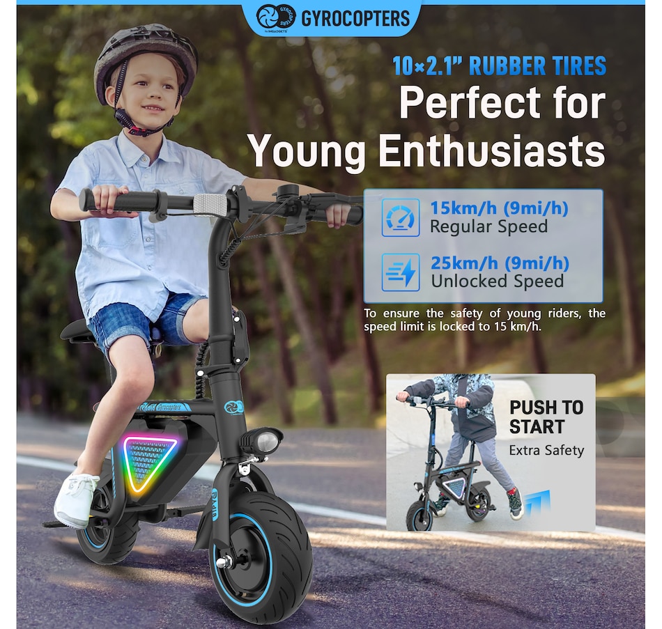 Image 936771_ALTMORE43.jpg, Product 936-771 / Price $299.99, Gyrocopters Radi8 Electric Ride-on | UL 2272 approved | 25 km Range | 25 km/h Speed | Rear Disc Brakes | LED Lights | LCD Display | Anti-theft GPS Tracker from Gyrocopters on TSC.ca's Health & Fitness department