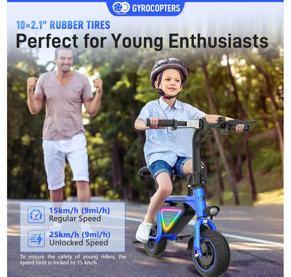 Image 936771_ALTMORE9.jpg, Product 936-771 / Price $449.99, Gyrocopters Radi8 Electric Ride-on | UL 2272 approved | 25 km Range | 25 km/h Speed | Rear Disc Brakes | LED Lights | LCD Display | Anti-theft GPS Tracker from Gyrocopters on TSC.ca's Health & Fitness department