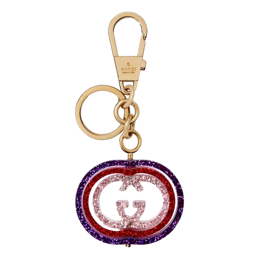 Image 936990_ST01.jpg, Product 936-990 / Price $716.00, Gucci Interlocking G Purple and Red Glitter Keychain Handbag Charm from Gucci on TSC.ca's Fashion department