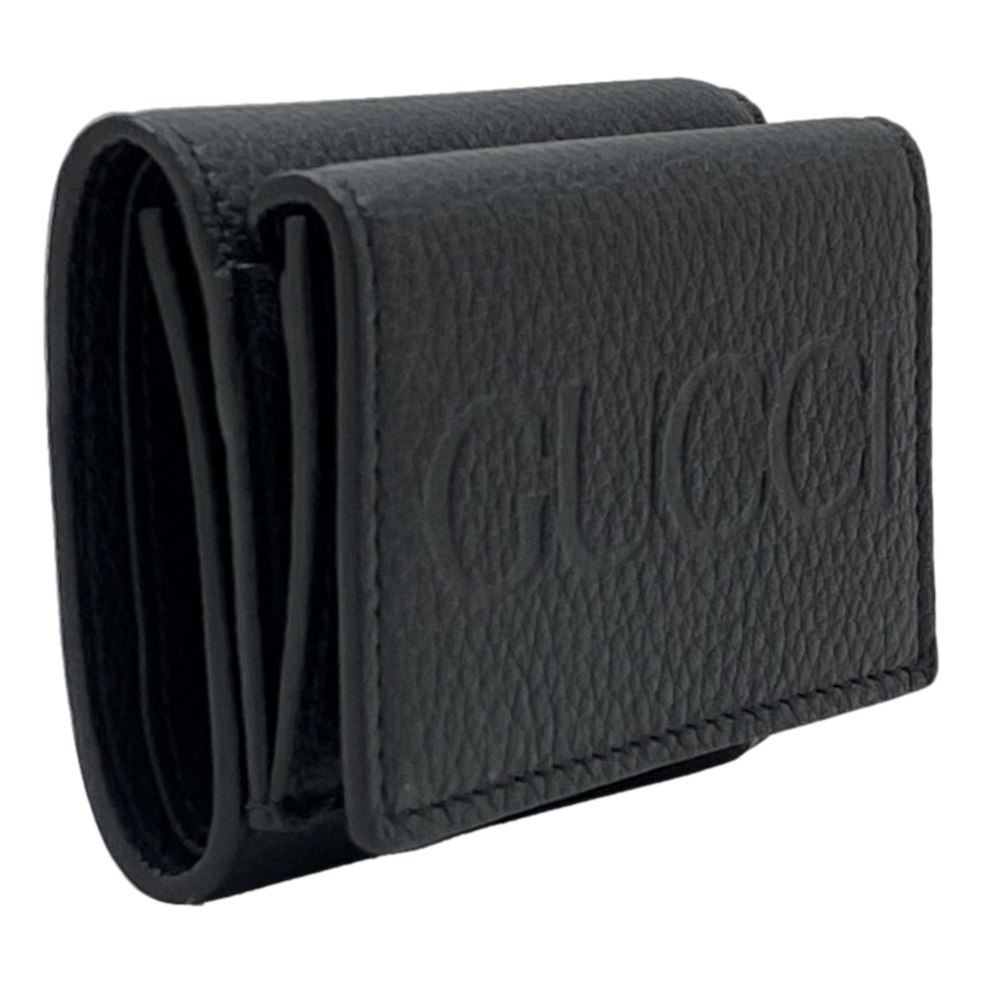Image 936991_ALTMORE15.jpg, Product 936-991 / Price $1,264.00, Gucci Black Pebbled Leather Tri Fold Wallet Coin Pouch Gold Hardware from Gucci on TSC.ca's Fashion department