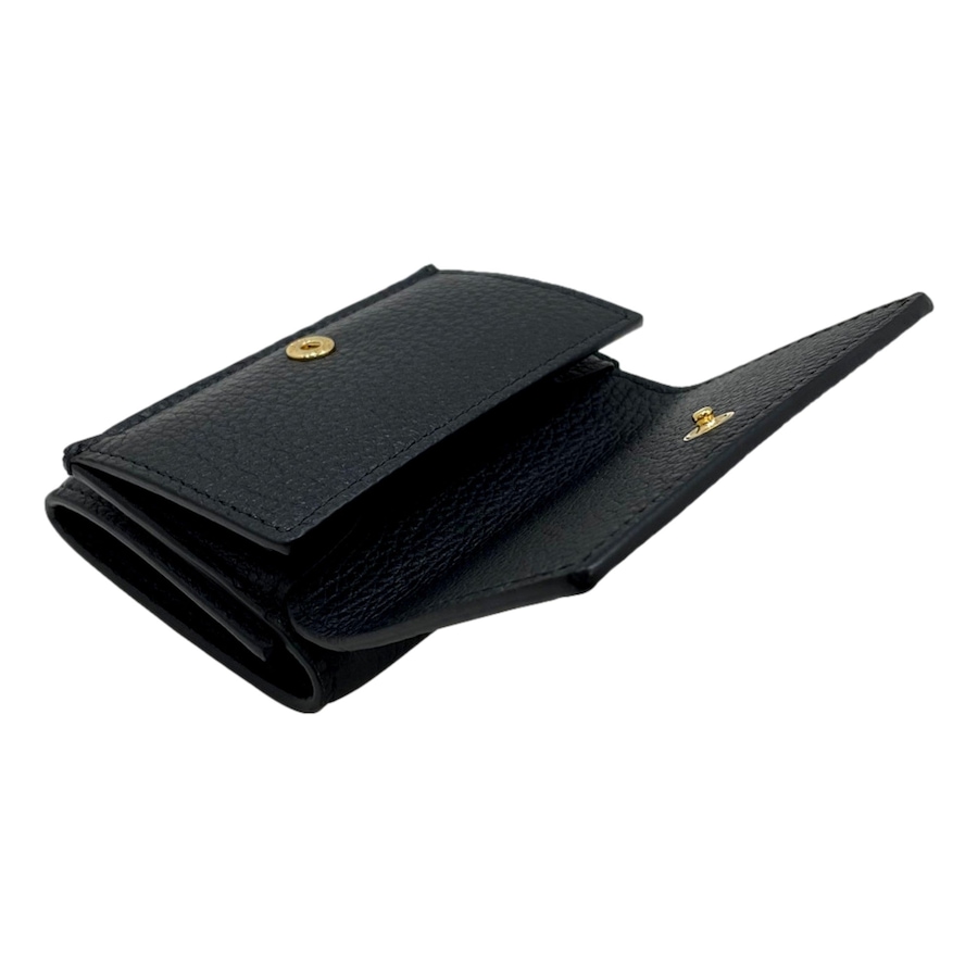 Image 936991_ALTMORE17.jpg, Product 936-991 / Price $1,264.00, Gucci Black Pebbled Leather Tri Fold Wallet Coin Pouch Gold Hardware from Gucci on TSC.ca's Fashion department