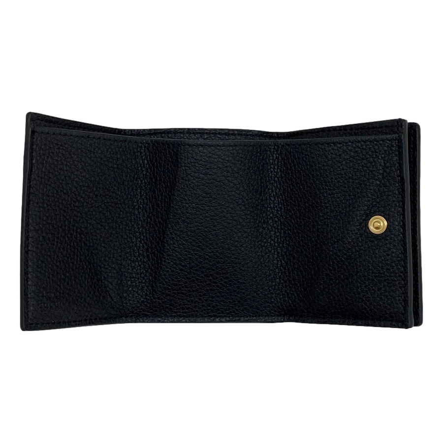 Image 936991_ALTMORE19.jpg, Product 936-991 / Price $1,264.00, Gucci Black Pebbled Leather Tri Fold Wallet Coin Pouch Gold Hardware from Gucci on TSC.ca's Fashion department
