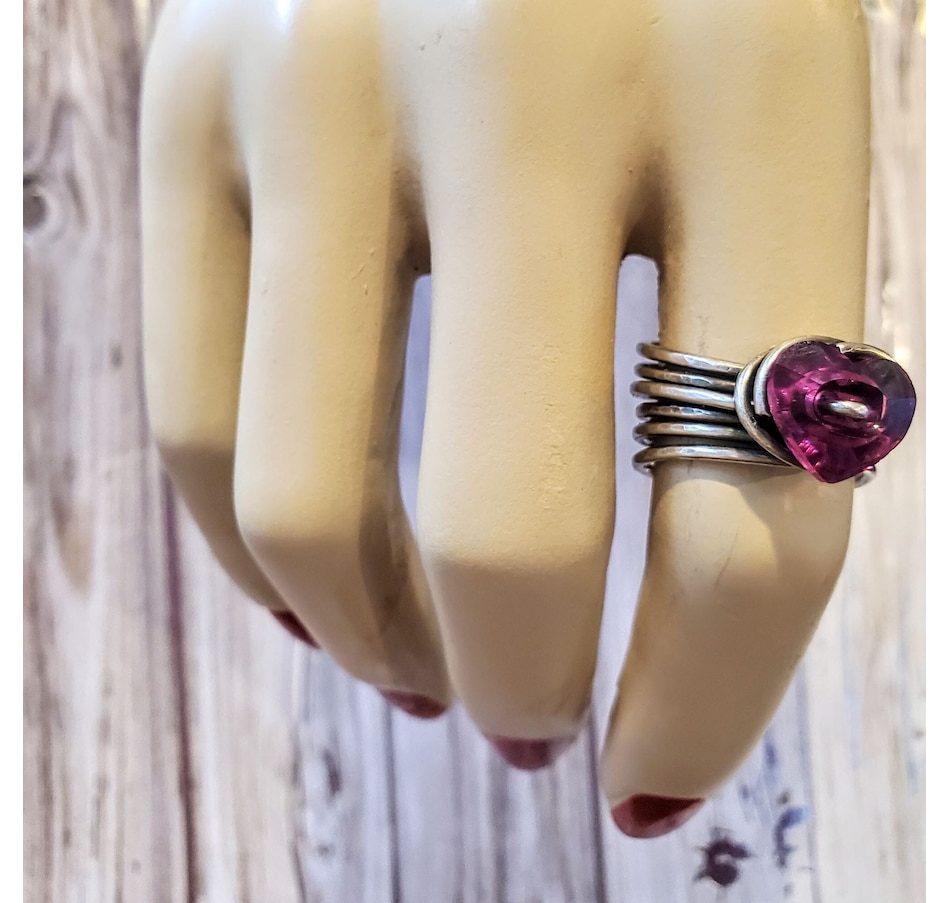 Image 937143_ALTMORE16.jpg, Product 937-143 / Price $380.48, Wire Wrapped Pink Crystal Heart Glam Ring from Avera Group on TSC.ca's Jewellery department