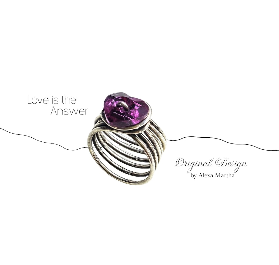 Image 937143_ALTMORE8.jpg, Product 937-143 / Price $380.48, Wire Wrapped Pink Crystal Heart Glam Ring from Avera Group on TSC.ca's Jewellery department