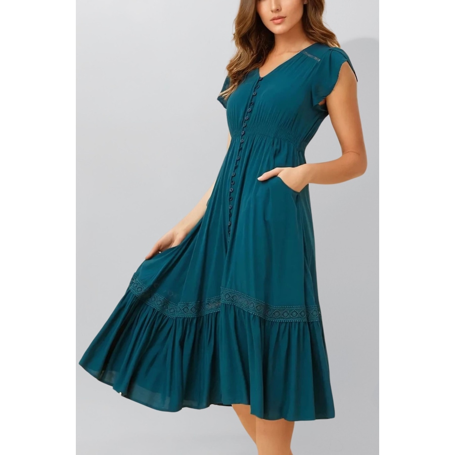 Image 937320_ALTMORE44.jpg, Product 937-320 / Price $49.98, Elise Solid Boho Button Dress from ANNICK on TSC.ca's Fashion department