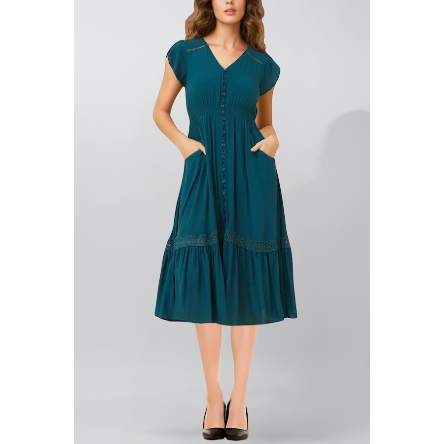 Image 937320_ALTMORE45.jpg, Product 937-320 / Price $49.98, Elise Solid Boho Button Dress from ANNICK on TSC.ca's Fashion department