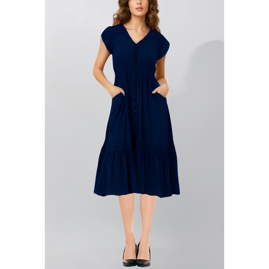 Image 937320_ALTMORE53.jpg, Product 937-320 / Price $49.98, Elise Solid Boho Button Dress from ANNICK on TSC.ca's Fashion department