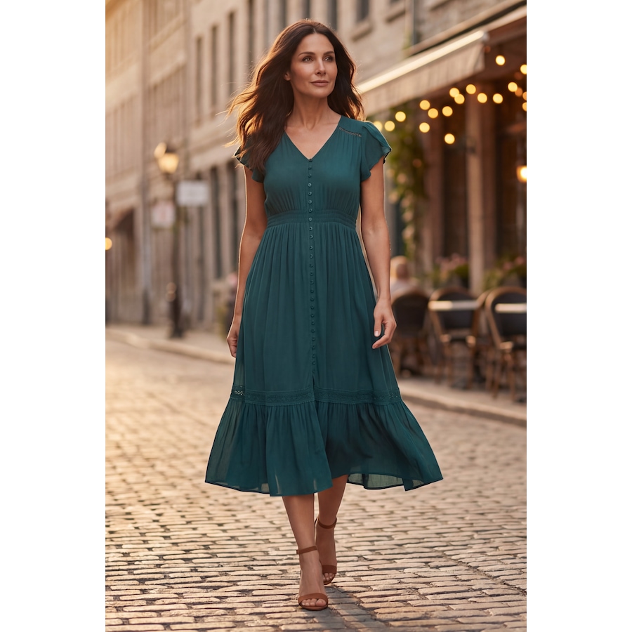 Image 937320_ALTMORE65.png, Product 937-320 / Price $49.98, Elise Solid Boho Button Dress from ANNICK on TSC.ca's Fashion department