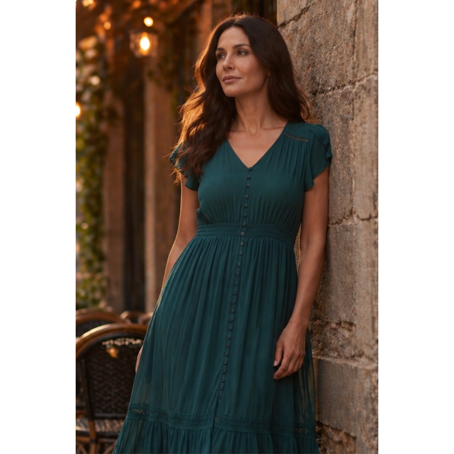 Image 937320_ALTMORE67.png, Product 937-320 / Price $49.98, Elise Solid Boho Button Dress from ANNICK on TSC.ca's Fashion department