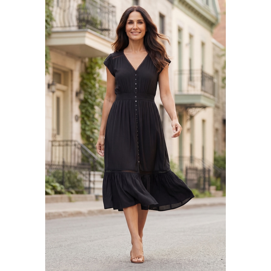 Image 937320_ALTMORE69.png, Product 937-320 / Price $49.98, Elise Solid Boho Button Dress from ANNICK on TSC.ca's Fashion department