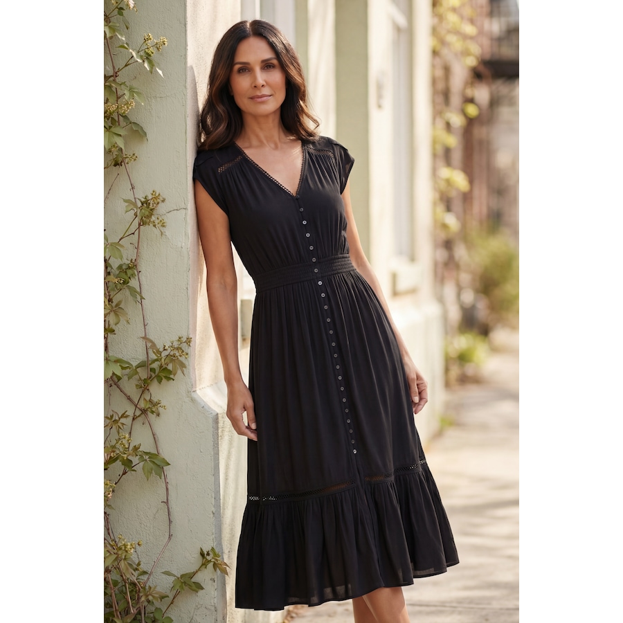 Image 937320_ALTMORE70.png, Product 937-320 / Price $49.98, Elise Solid Boho Button Dress from ANNICK on TSC.ca's Fashion department