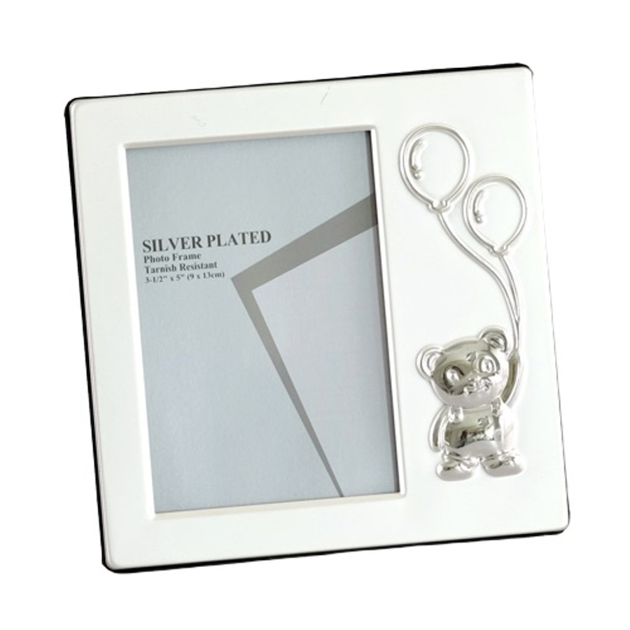 Image 937333.jpg, Product 937-333 / Price $27.00, Bear & Balloons II Silver Photo Frame 3x5" from Jiallo on TSC.ca's Home & Garden department