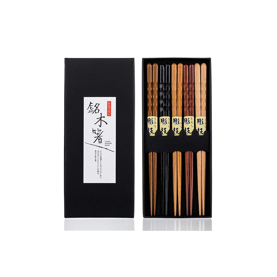 Image 937355.jpg, Product 937-355 / Price $16.50, Heim Concept 5 Pair Organic Fancy Hardwood Japanese Reusable Wood Chopsticks from Heim Concept on TSC.ca's Kitchen department