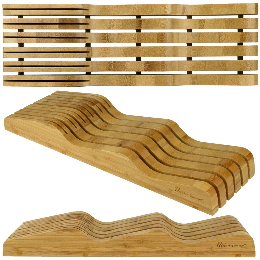 Image 937366.jpg, Product 937-366 / Price $28.00, Heim Concept In-Drawer Premium Bamboo Wood Knife Storage Block , Up To 16 Knives from Heim Concept on TSC.ca's Home & Garden department