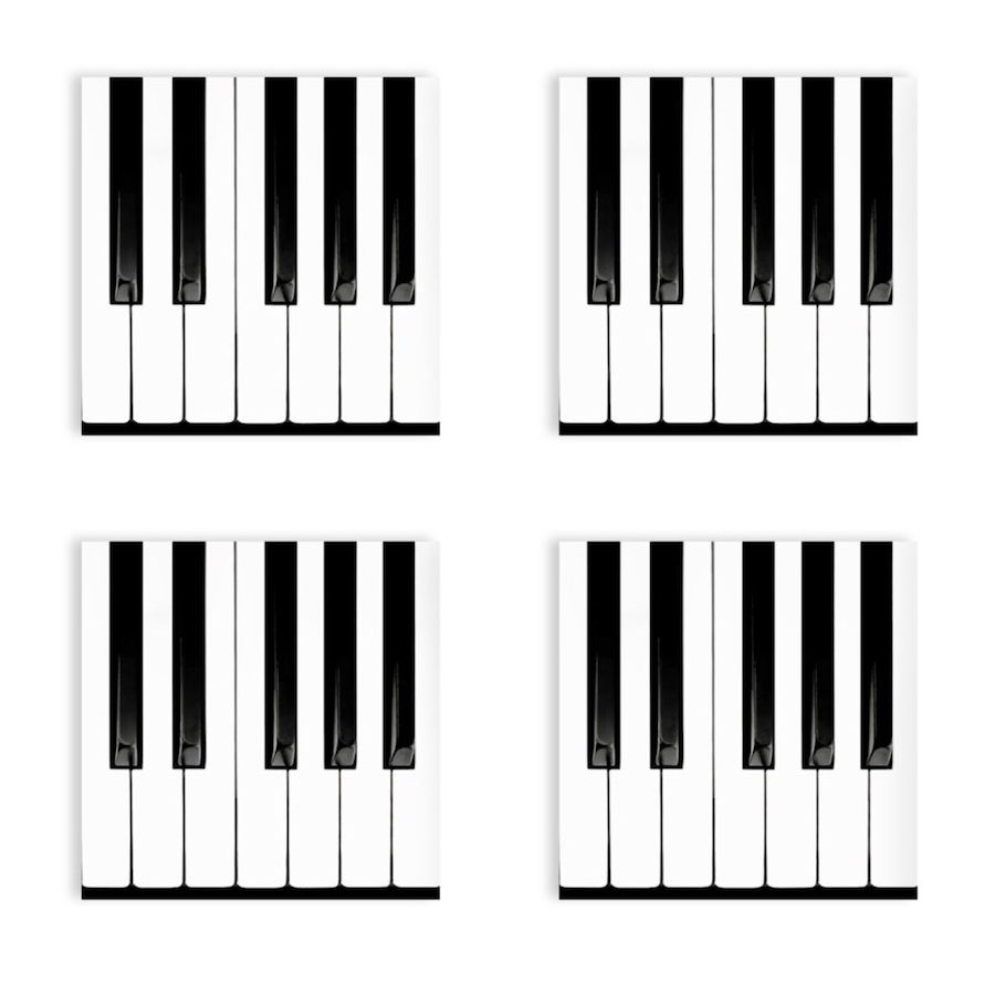 Image 937382.jpg, Product 937-382 / Price $24.00, Piano Keys Coasters Set of 4 from Jiallo on TSC.ca's Kitchen department
