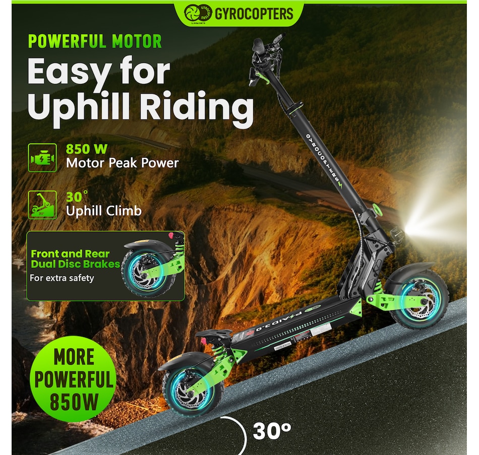 Image 937418_ALTMORE3.jpg, Product 937-418 / Price $699.99, Gyrocopters Plaid 3.0 Electric Scooter for Adults & Teens | UL 2272 Approved | 10” Durable tires | Speed 45 km/h, Range Upto 40 km | 13 Ah Robust Battery | 850W Powerful Brushless Motor from Gyrocopters on TSC.ca's Health & Fitness department