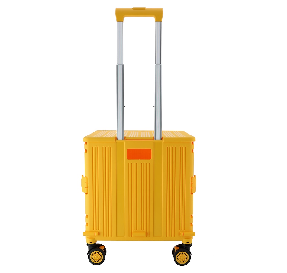Image 937472.jpg, Product 937-472 / Price $100.00, Jiallo Foldable Utility Crate with 360° Spinner Wheels & Telescopic Handle (Orange Color) from Jiallo on TSC.ca's Home & Garden department