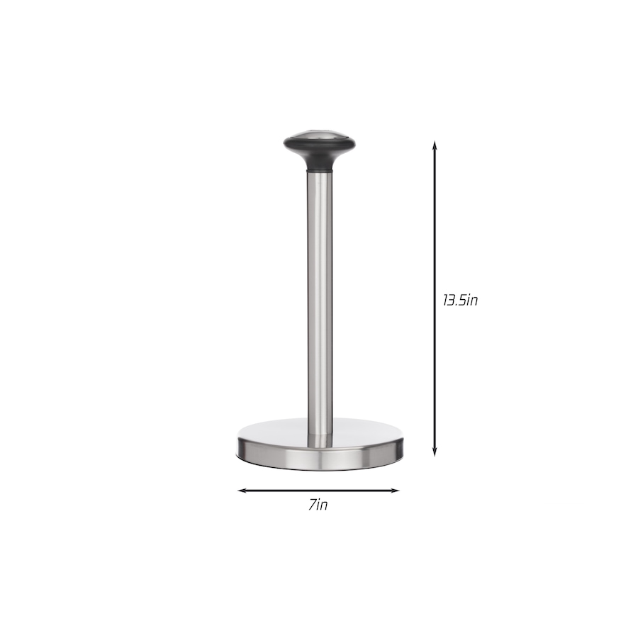 Image 937477_ALTMORE1.jpg, Product 937-477 / Price $34.00, Jiallo Stainless Steel Paper Towel Holder with Black Knob from Jiallo on TSC.ca's Home & Garden department