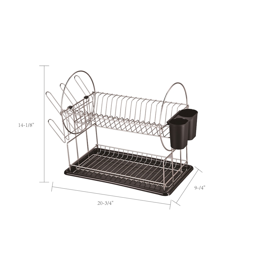 Image 937480_ALTMORE1.jpg, Product 937-480 / Price $40.00, Jiallo Stainless Steel 2-Tier dish rack with dripping tray (Silver) from Jiallo on TSC.ca's Home & Garden department