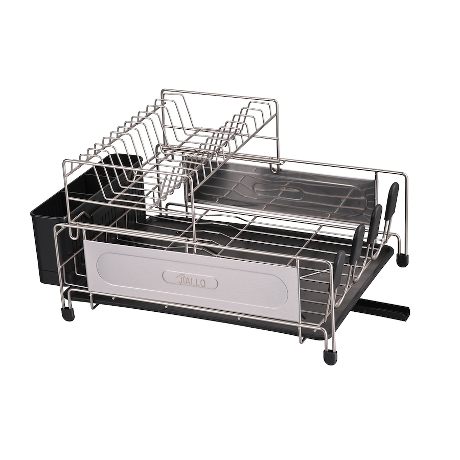 Image 937487.jpg, Product 937-487 / Price $71.00, Jiallo Stainless Steel 2-Tier dish rack with self -draining tray (silver color) from Jiallo on TSC.ca's Home & Garden department