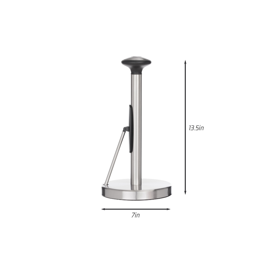 Image 937500_ALTMORE1.jpg, Product 937-500 / Price $34.00, Jiallo Stainless Steel Paper Towel Holder with Black Knob and Tension Arm from Jiallo on TSC.ca's Home & Garden department