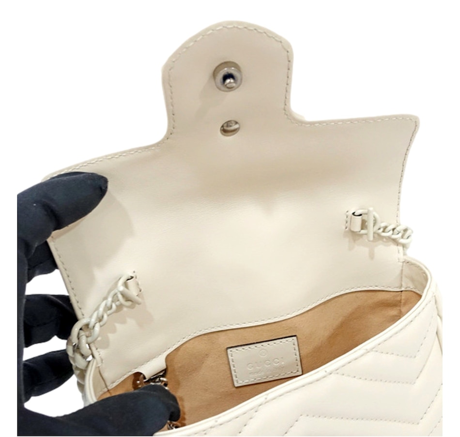 Image 937859_ALTMORE4.jpg, Product 937-859 / Price $2,377.00, Gucci GG Marmont Mini Belt Bag White Quilted Leather Monochrome Size 80 from Gucci on TSC.ca's Fashion department