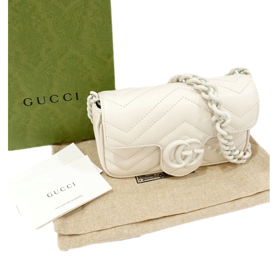 Image 937859_ALTMORE6.jpg, Product 937-859 / Price $2,377.00, Gucci GG Marmont Mini Belt Bag White Quilted Leather Monochrome Size 80 from Gucci on TSC.ca's Fashion department