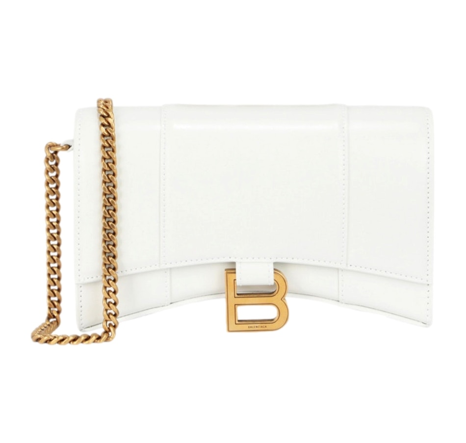 Image 937871.jpg, Product 937-871 / Price $2,385.00, Balenciaga Hourglass White Smooth Calfskin Leather Wallet on Chain Crossbody Bag from Balenciaga on TSC.ca's Fashion department