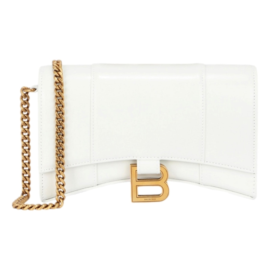 Image 937871.jpg, Product 937-871 / Price $2,385.00, Balenciaga Hourglass White Smooth Calfskin Leather Wallet on Chain Crossbody Bag from Balenciaga on TSC.ca's Fashion department