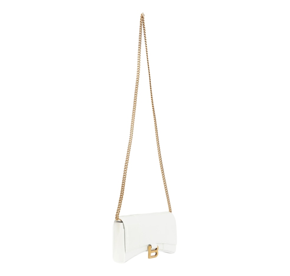 Image 937871_ALTMORE3.jpg, Product 937-871 / Price $2,385.00, Balenciaga Hourglass White Smooth Calfskin Leather Wallet on Chain Crossbody Bag from Balenciaga on TSC.ca's Fashion department