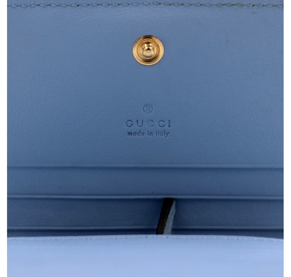 Image 937909_ALTMORE3.jpg, Product 937-909 / Price $938.00, Gucci GG Marmont Canvas Leather Card Case Wallet Pink Blue from Gucci on TSC.ca's Fashion department
