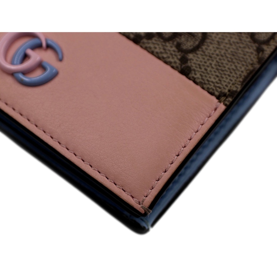 Image 937909_ALTMORE5.jpg, Product 937-909 / Price $938.00, Gucci GG Marmont Canvas Leather Card Case Wallet Pink Blue from Gucci on TSC.ca's Fashion department