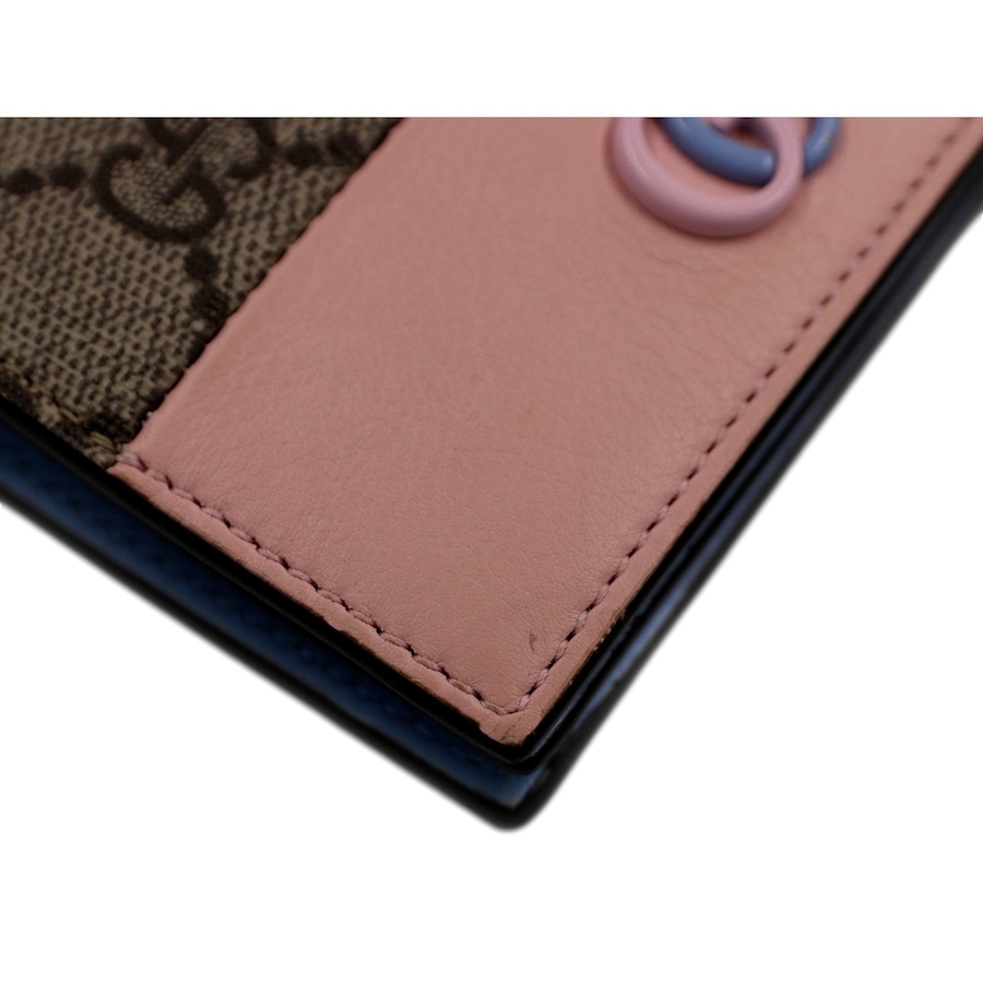 Image 937909_ALTMORE6.jpg, Product 937-909 / Price $938.00, Gucci GG Marmont Canvas Leather Card Case Wallet Pink Blue from Gucci on TSC.ca's Fashion department