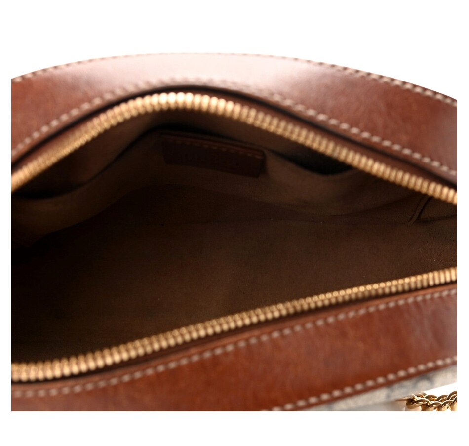 Image 937911_ALTMORE2.jpg, Product 937-911 / Price $2,783.00, Gucci GG Supreme Canvas Mini Oval Chain Crossbody Bag Brown Leather Trim from Gucci on TSC.ca's Fashion department