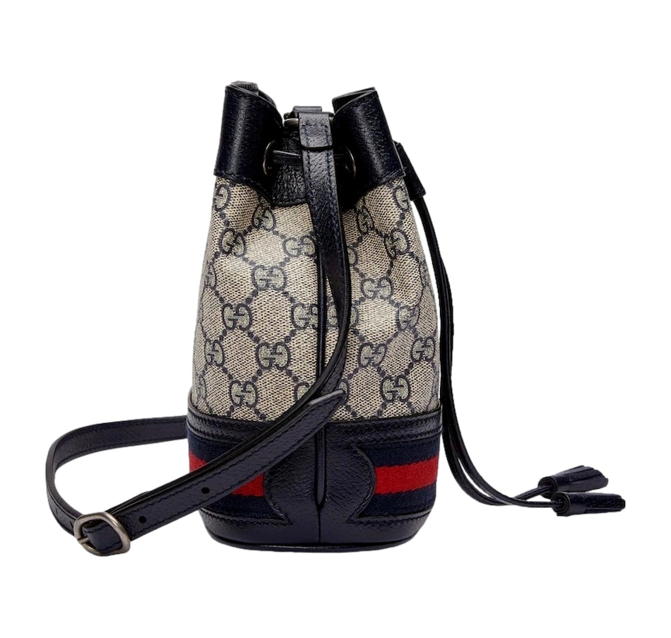 Image 937927_ALTMORE3.jpg, Product 937-927 / Price $3,172.00, Gucci Ophidia Mini Beige And Blue GG Canvas Bucket Bag from Gucci on TSC.ca's Fashion department