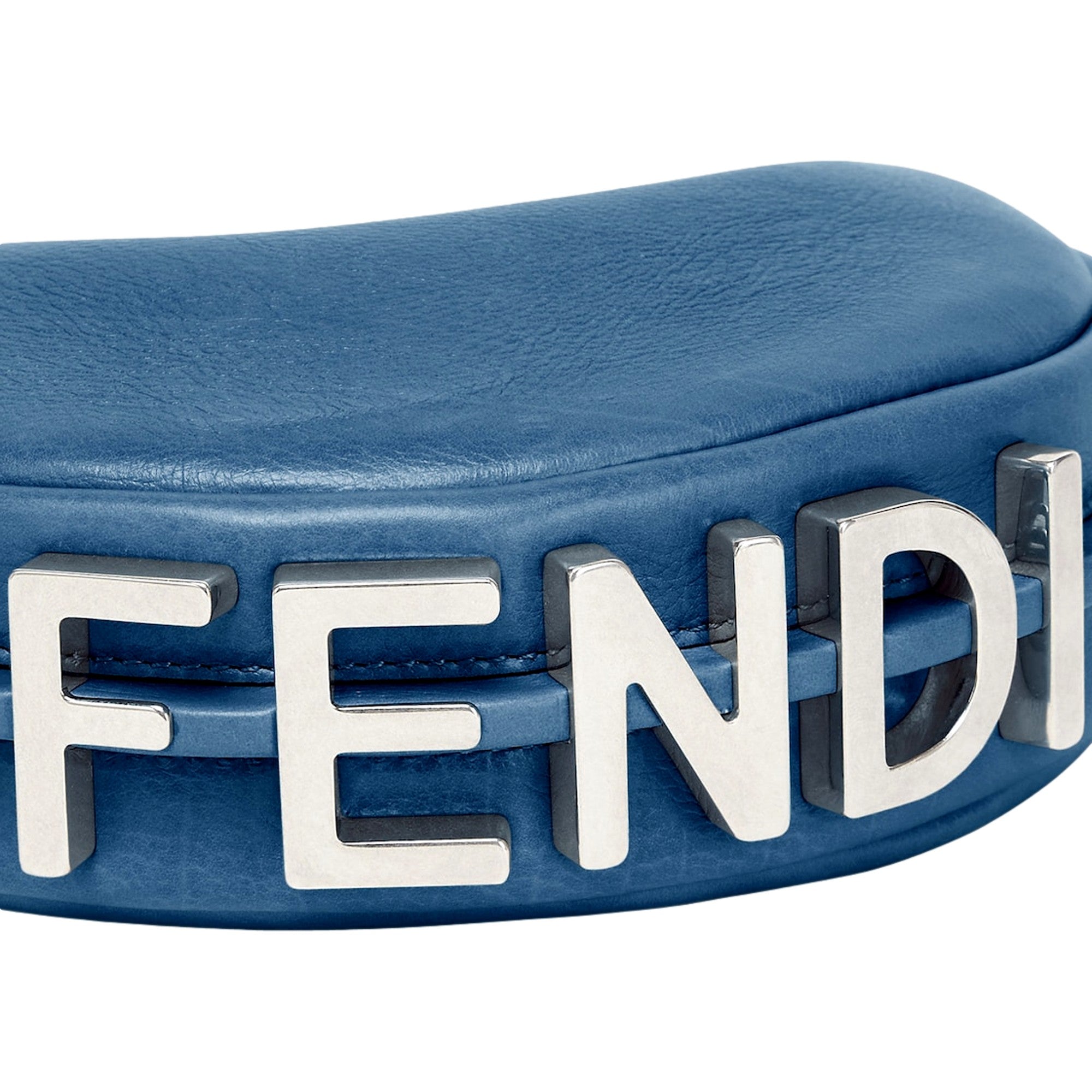 Fendi Fendigraphy Nano Hobo Calfskin Leather Mini Bag Blue - TSC.ca